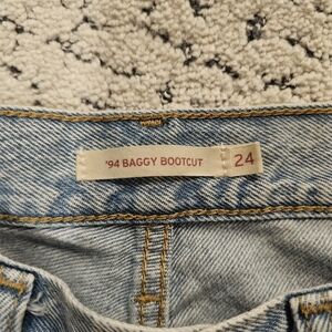Baggy Bootcut Women's Jeans - Light Blue